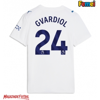 Manchester City Josko Gvardiol #24 Tricou Fotbal Replică 2026-27 Femei Treilea